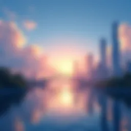 A scenic business travel destination showcasing a city skyline