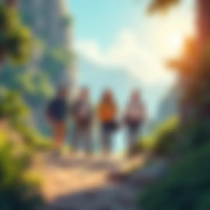 A group of professionals enjoying a team-building trip